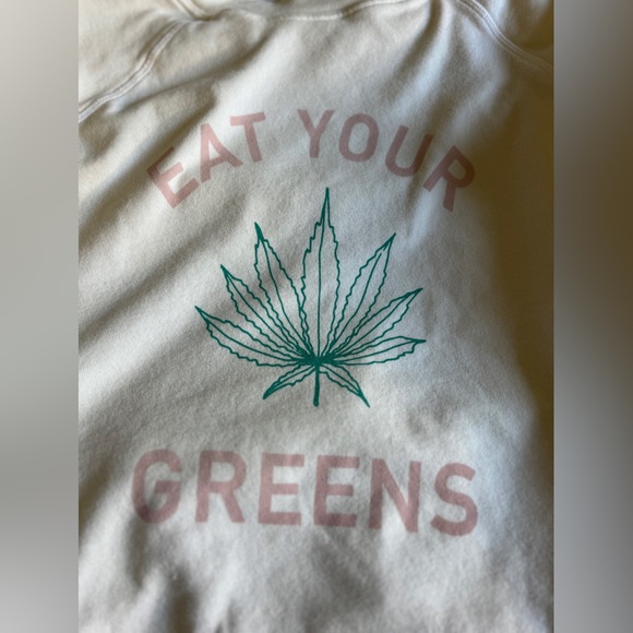 Wildfox Oversized Eat Your Greens Sweatshirt L - Picture 2 of 3